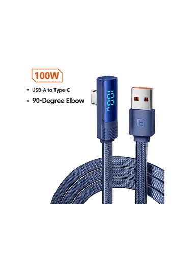 Toocki Pd100w Usb C Tipi Kablo Samsung Uyumlu Xiaomi 6a İçin Led Hızlı Şarj Tipi C A-c Blue 1m Diğer