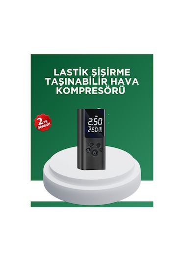 Dijital Lastik Pompası Çok Amaçlı Taşınabilir Kompresör