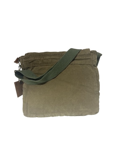 Vintage Salaş Kaliteli Unisex Günlük Gezi Kamp Okul Postacı Omuz Çantası San Diego 32 Cm X 25 Cm Haki - Siyah