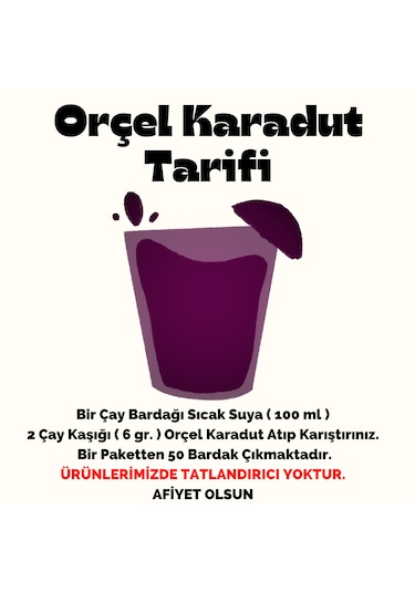 Orçel Karadut Aromalı İçecek Tozu Oralet Çay 300 G