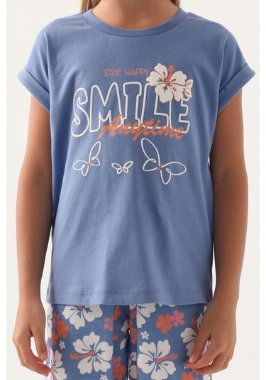 Rolypoly Smile Anytime Açık İndigo Kız Çocuk Kapri Takım 5274-42979 İndigo