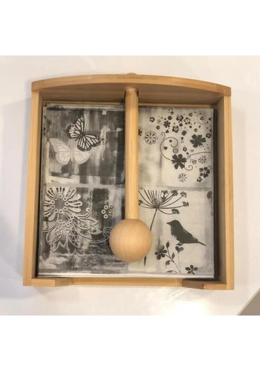 Mien Dayanıklı Bambu Peçetelik 7b15b Ahşap