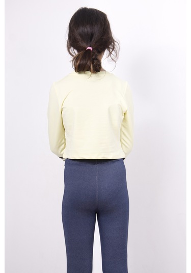 Toontoy Kız Çocuk Yıldızlı Dream Baskılı Sweatshirt Sarı