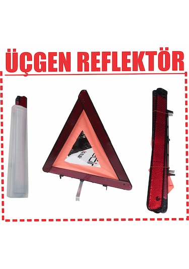 Üçgen Reflektör Metal Ayaklı- Kutulu-katlanabilir 1 Adet