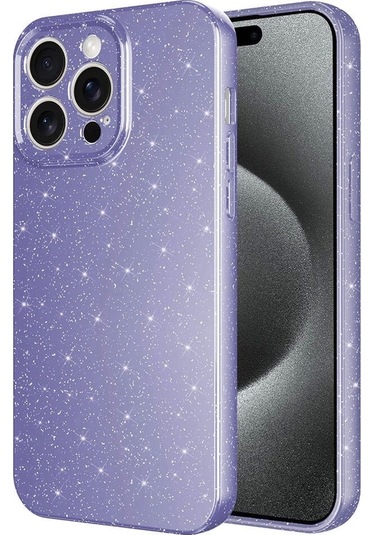 Apple Uyumlu iPhone  15 Pro Max Kılıf Kamera Korumalı Simli Lüks Zore Koton Kapak