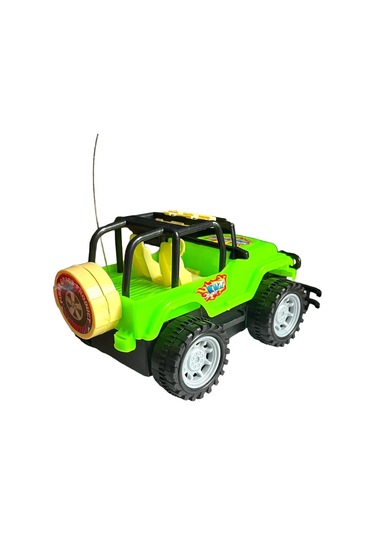 Çocuk Safari Arazi Aracı Uzaktan Kumandalı Yarım Fonksiyon Ileri Geri Oyuncak Jeep Jip Araba - Yeşil