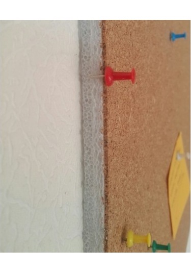 Uyuyan Kedi Mantar Duvar Panosu Arkası Yapışkanlı 42 Cm X 56 Cm