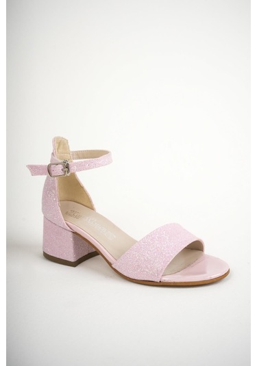 İncimoda Kız Çocuk Bilekten Bağlama Topuklu Taşlı Günlük Sandalet 001