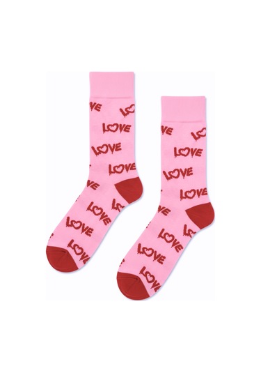 Carnaval Socks Love Yazılı Sevgililer Günü Temalı Pembe Soket Çorap 2000386