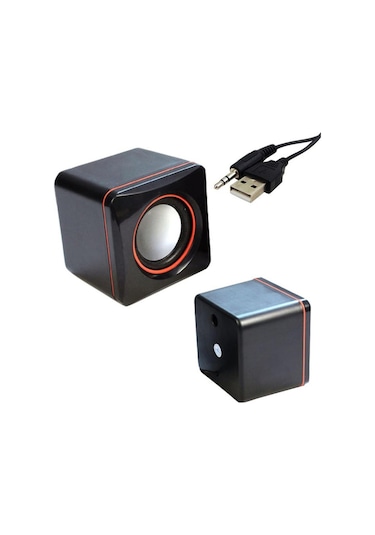 Usb 2.0  Hoparlör 1+1 Ses Bombası Usb  Stereo Speaker