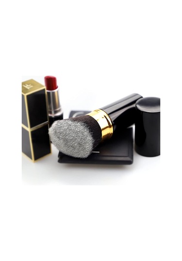 Makyaj Fırçası Geri Çekilebilir Pembe / Siyah / Degrade Allık Fırçası Yumuşak Mineral