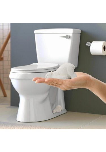 Trendooze Beyaz Dekorasyon Kutup Ayıları Wc Cıvatası Kapağı Beyaz