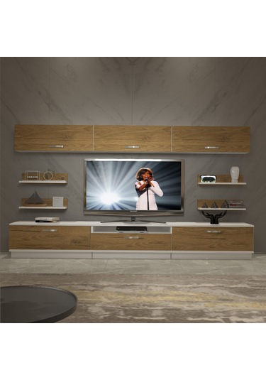 Decoraktiv Trendstyle 8y Mdf Tv Ünitesi Tv Sehpası Beyaz - Pera