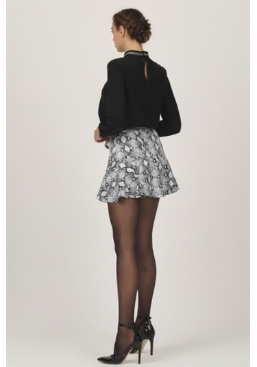 Shahiqa Kadın Desenli Volanlı Etek
