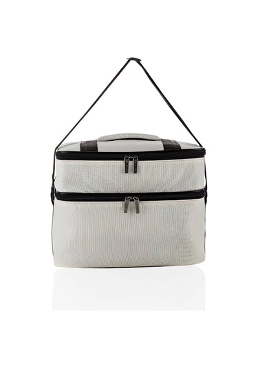 Ns Reliable Kamp Piknik Termal Soğutucu Yalıtımlı Buzluk Termos Çanta 2 Li Set - 960 Krem