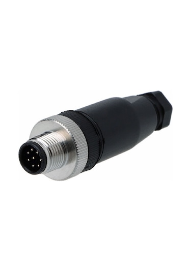 Zhong M12pg-8k ,m12/8-pin Düz Erkek Soket