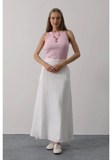 Keten Etek - Beyaz Beyaz