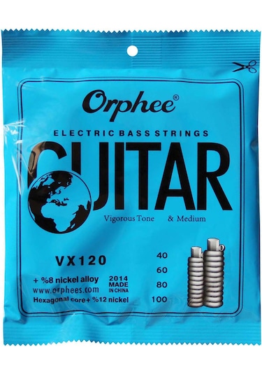 Orphee Vx120 Model 40-100- 4 Tel-Bas Gitar Tel Seti-Pena