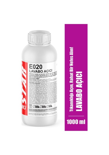 Ultra Güçlü Lavabo Açıcı 1000 Ml, 5 Dakikada Tıkanıklıkları Açan Güçlü Formül