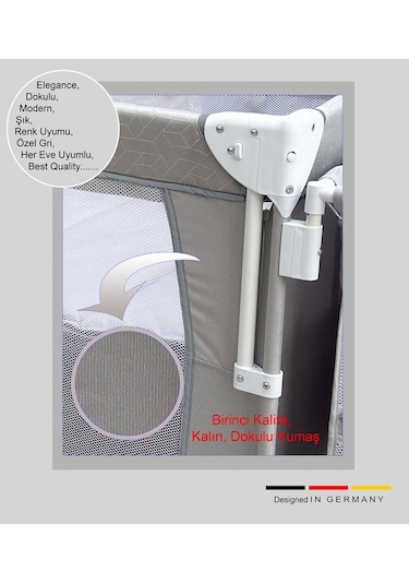 Holmer Coolstyle Premium Cibinlikli Dönenceli Anne Yanı Oyun Parkı Beşik 70x110 CM