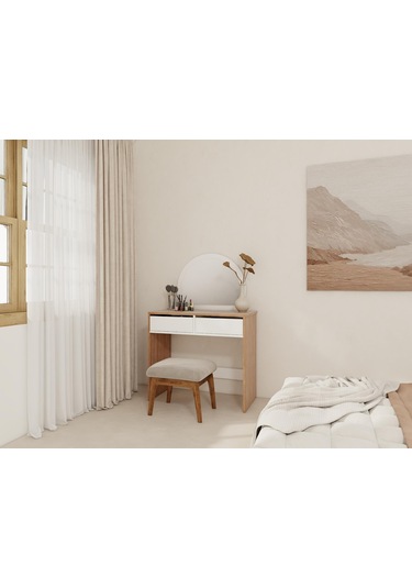 Huzur Makyaj Masası Marbellakiraz Beyaz