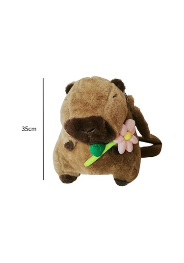 Suntek Doğum Günü Hediyesi Kız Erkek Peluş Kapibara Sırt Stil C