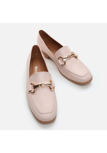 Hotiç Hakiki Deri Pudra Kadın Loafer 01ayh285080a700 Pudra