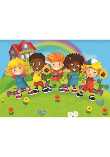 Art Çocuk Puzzle Eğlenen Çocuklar 12+24 Parça Puzzle