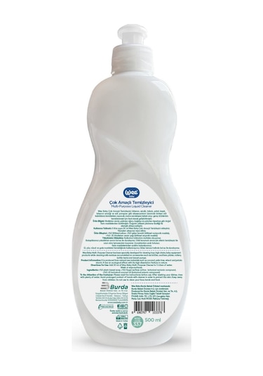 Wee Baby Biberon ve Emzik Temizleyici 500 ML  (%100 DOĞAL ÖZLÜ)