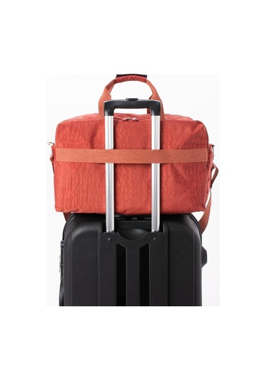 Seyehat Spor Çantası Kabin Boy Valiz 45 35 Cm Omuz Ve Çapraz Askılı Hafif Klinkır Çanta Su İtici Kiremit