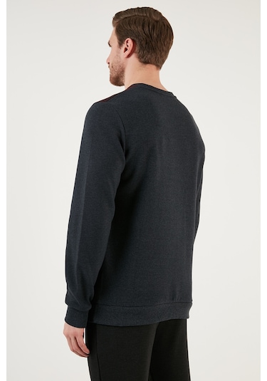 Buratti Pamuklu Regular Fit Bisiklet Yaka Erkek Sweat 5905041 Bordo