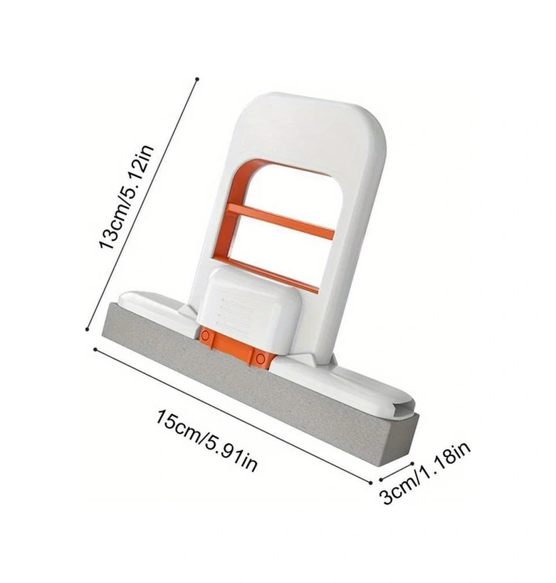 Oldfriend Yenilenmiş Mini Elde Süpürge: 3 Yedek Sünger Başlı, Katlanır, Ergonomik, Pratik
