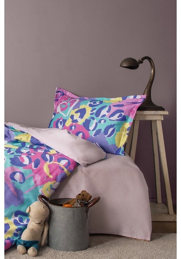 Pinky 210 Tc 83 Tel Dijital Pamuk Saten Tek Kişilik Nevresim Takımı Çok Renkli