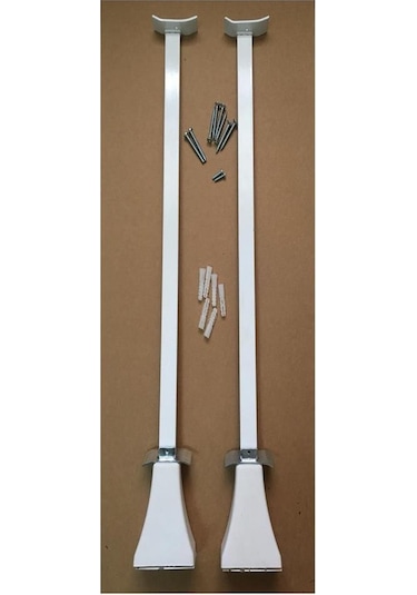 Panel Radyatör Ayağı / Yer Konsolu 60 Cm Yere Sabitleme Beyaz 1 Çift 2 Adet