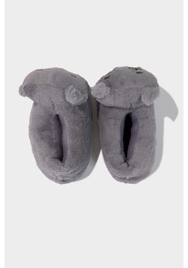 DeFacto Kız Çocuk Düz Taban Panduf B0225A824WNGR130 Gri