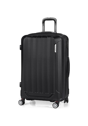 Polo&sky Spring Model Siyah Renk Orta Boy Valiz Bavul Siyah