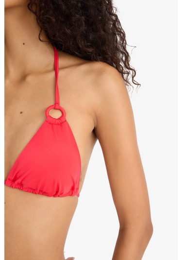 Defacto Regular Fit Üçgen Bikini Üstü-fall İn Love E0137ax25smrd197 Kırmızı