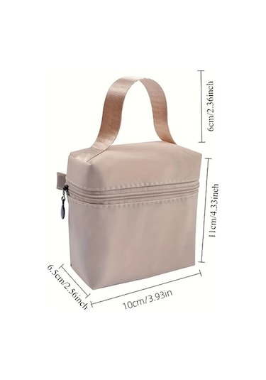 Elmpaly Yeşil Renkli Çok Amaçlı Mini Makyaj Çantası, Ruj Anahtar Şarj Kablosu Saklama Yeşil