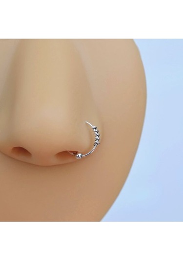 Heppii Antik Halka Model Gümüş Hızma Kıvrım Detaylı Gümüş