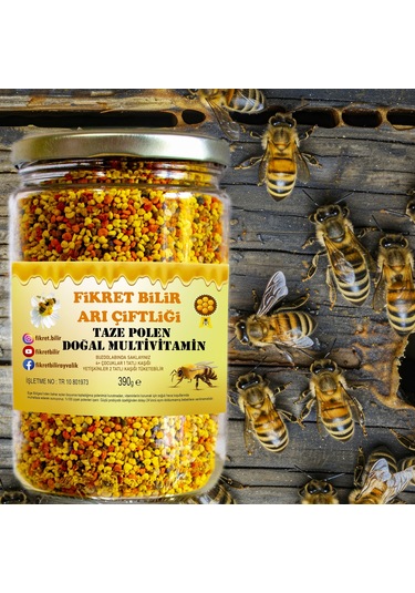 Fikret Bilir Arı Çiftliği Bahar Çiçekleri Taze Yaş Poleni 390 G