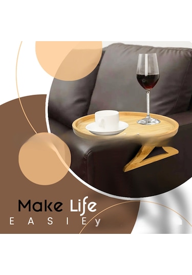 Singree Bambu Mutfak Sandalyesi Tutucu Tabak - Çerezler, Telefon, Uzaktan Kumanda Saklama, Kolay Kurulum, Uzun Ömürlü Malzeme