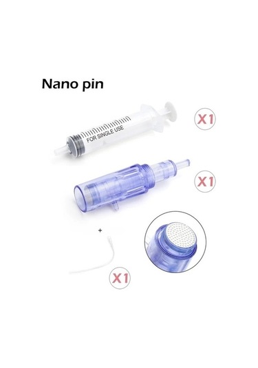 Nano İğne 1 Adet Cilt Bakım Kalemi Kartuşu, Mezoterapi Enjektörü, Microneedle Şırınga Tüpü, Hydra Tabancası, Mini Su Enjeksiyon Seti