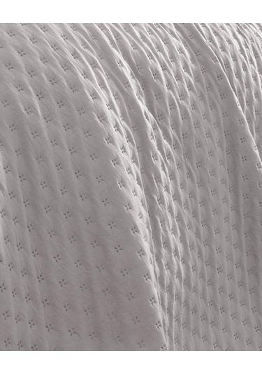 Madame Coco Rennes Çift Kişilik Yatak Örtüsü - Gri Gri