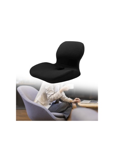 Suntek Bel Destek Yastığı Ergonomik Sandalye Sırt Yurt Oturma Siyah