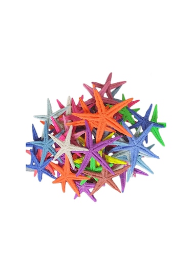 Tahtakaletoptanci Polyester Deniz Yıldızı 6 Cm - 9 Cm (50 Adet) Karışık Renk