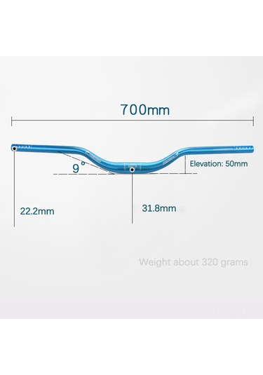 Dofolink Alüminyum Allyuminyum Bisiklet Sapı 31.8mm Çap 700mm Uzunluk 9 Manevra Mountain Bike, Climbing Bike İçin Siyah Düz/sırtlı Seçenekli