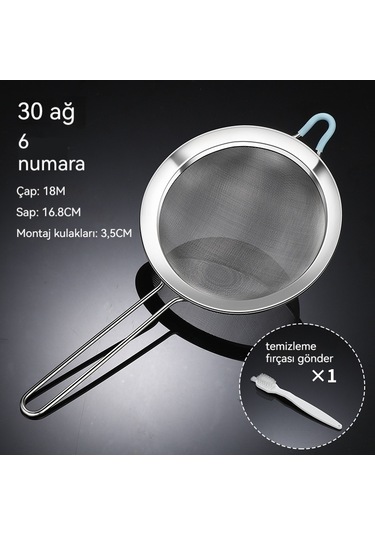 Aircraft Carrier Jzcat Un Elek 30 Gözlü 304 Paslanmaz Çelik Elek-18cm