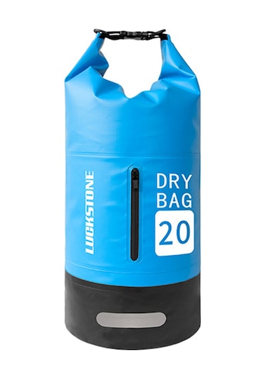 Su Geçirmez Kuru Çanta 20l Omuz Askılı Büyük Kapasiteli Mavi Mavi