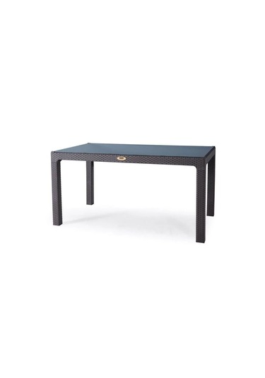 Masa Takımı 4 Kişilik Victor Koltuk 90x150cm Camlı Set Acı Kahve