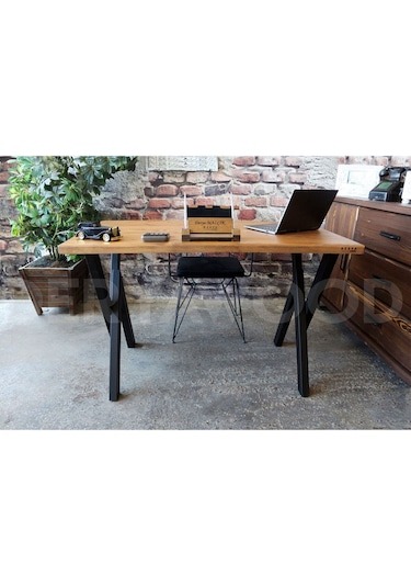 Ahşap Çalışma Ve Bilgisayar Masası-70x120x76 Cm Açık Ceviz